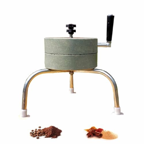 XDAWQP Manual Coffee Grinders Stone Mill Household Adjustable Hand Grains Bean Spice Pulverizer, Sesame Seeds Stone Mill Wheat Berry Grinder with Stand, Manual Coffee Grinders,L(9.1inch/23cm)
