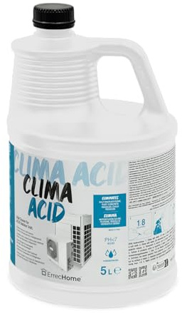 ErrecHome Clima Acid, Acid Cleaner for Outdoor Units of Air Conditioning and Refrigeration Systems, Concentrated Formula, 5 L