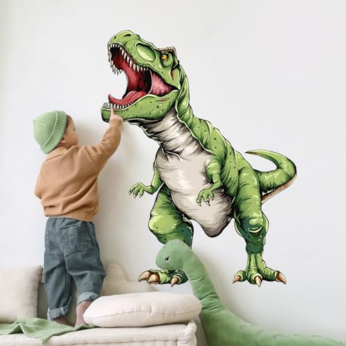 Tanlaby Groß Dinosaurier Wandaufkleber Dino Wandtattoo Kinderzimmer Junge Tyrannosaurus Rex Wandsticker Wanddeko für Jungen Babyzimmer Wandbild Schlafzimmer Wohnzimmer