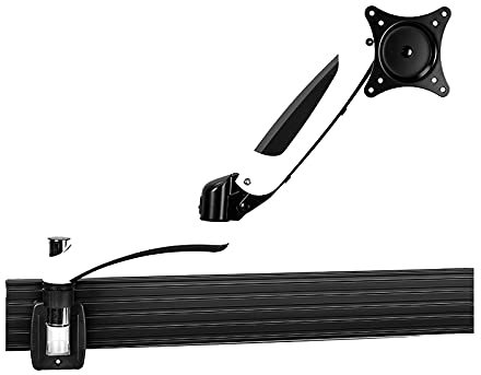 Monitorarmar Enkel monitorstativ Aluminiumlegering väggmonterad monitorfäste arm 15-27 gasfjäder Monitormonterad stativ, rymmer upp till 17.6lbs med vridbar, lutning(BA