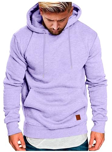 Generisch Felpa con cappuccio da uomo con scritta con coulisse, tasca in pelle, casual, con cappuccio, comoda, casual, alla moda, felpa estiva da uomo leggera