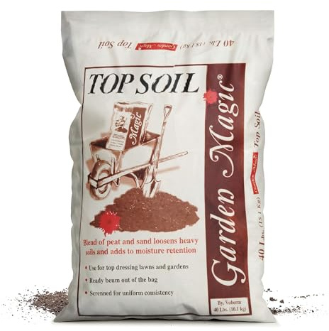 Michigan Peat 40 Pound Bag Garden Magic Organic Planting Potting Top Soil Blend Mix for Indoor and Outdoor Gardening and Landscapes, White