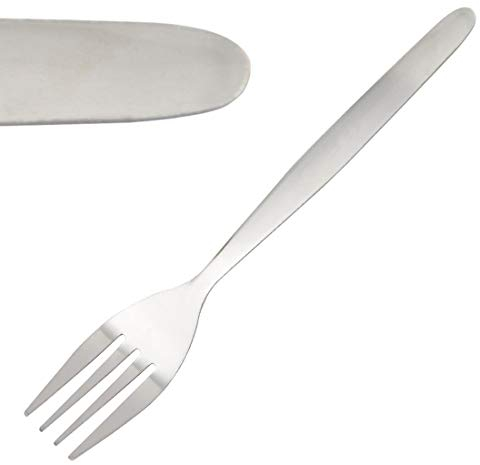 Olympia Kelso Stainless Steel Dessert Fork Set of 12 - Appetizer, Fruit, Mini Cake Forks Cutlery C119