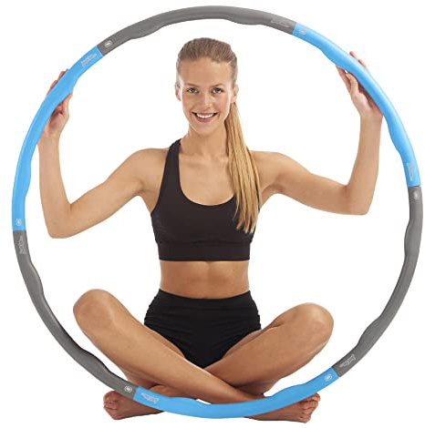 just be... Hula Hoop Reifen Erwachsene Abnehmen - Sportgeräte Fitness Zuhause Oder Fitnessstudio - Hoola Hoop mit Abnehmbaren Segmenten - Blau - 1,5kg