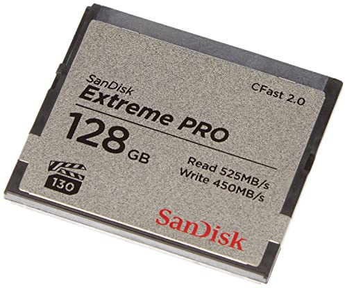 SanDisk 128GB Extreme PRO, CFast 2.0 card, up to 525 MB/s, VPG-130