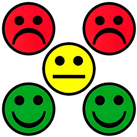 5 Bunte Smiley Magnete Durchmesser 5 cm für Magnettafeln, Kühlschränke, Plantafeln und Whiteboards. Emoji Smiley Magnet (Bunte, 5 cm)