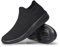vibdiv Zapatos Planos Caminar Mujer Zapatillas Casual Zapatos Diarios sin Cordones Ligeros Cómodos Todo Negro 40