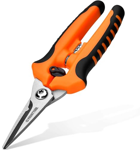 FRONTTOOL Universalschere mit Abisolier-Funktion, Allzweckschere, Multifunktionsschere (Edelstahl Klingen)