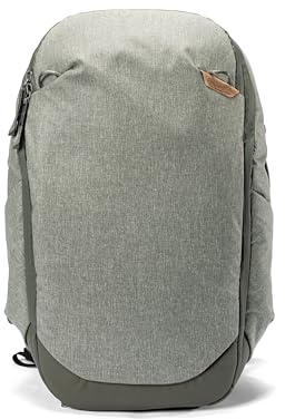 Peak Design Travel Backpack 30L, Sage, Expandable 27-33L Design, Rear & Top Access, Weatherproof Shell, Laptop Sleeve, Ideal for Travel, Everyday or Camera Carry, Versatile Backpack for Men and Women