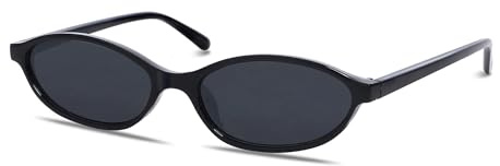 GUVIVI Retro Oval Sunglasses for Women Chic Cat Eye 90s Sunnies Lightweight Narrow Shades Trendy UV protection Sun Glasses
