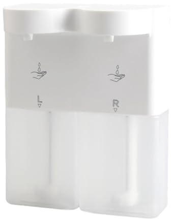 Milageto Dispensador de jabón automático Doble para Montar en la Pared, Resistente, Ahorra Espacio, eléctrico, para el baño del hogar, Líquido