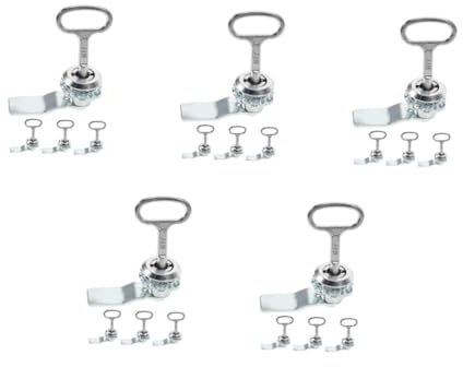 Set di 20 serrature per bidoni della spazzatura da esterno con serratura a triangolo per bidone della spazzatura con chiave triangolare, accessori per chiavi per cassetta della posta, in metallo,
