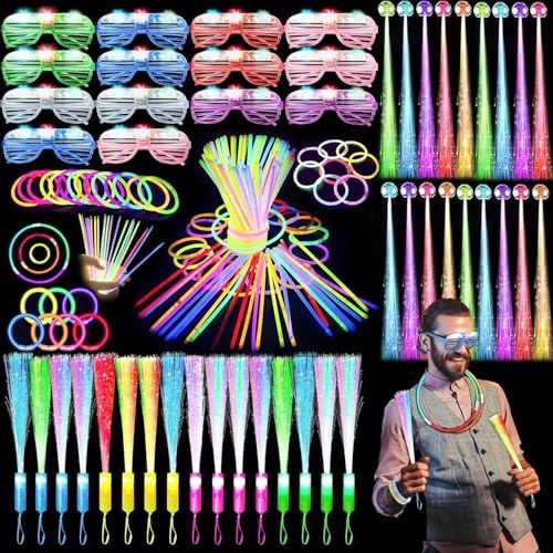 PQHIQ 148 Pcs Glow Sticks Party Pack, Glow In The Dark Kids Supplies