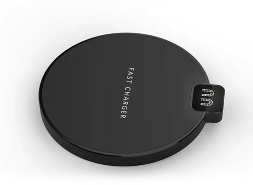 30W Fast Wireless Charger Pad, Wireless Charging Station Phone Charging Pad For iPhone 16 15 14 13 12 11 XS XR X 8, For Samsung Galaxy S25 S24 S23 S22 S21 S20 S10 S9 S8 All Qi Phones (Black)