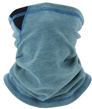 Shecret Bufanda Tubular de Invierno para Hombre y Mujer, Cuello Elástico, Calentador de Cuello Cortaviento, Braga Térmica para Correr, Ciclismo, Senderismo, Esquí al Aire Libre, Moto Verde Azulado