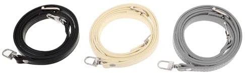 BESTonZON Juego de 3 Correas para Bolso Cruzado Ajustables Repuesto de Hombro y Hebilla Plateada Correas Desmontables para Bandoleras y Bolsos Tipo Saco Uso Diario