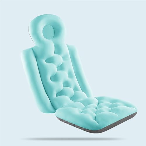 1 Alfombrilla de Almohada de baño de Cuerpo Completo | bañera SPA Mat baño Espalda Almohada | Relajación de SPA con Acolchado Grueso | Cojín Antideslizante | para remojar en la bañera | 40x93cm