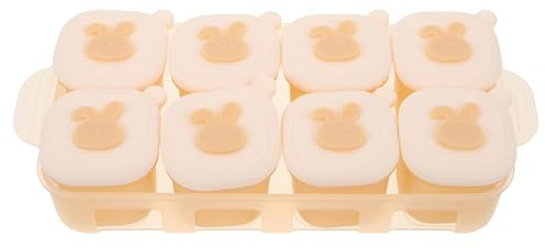 Gatuida 1 Set Silikon-Gefrierformen für Babynahrung – 8 Fächer à 50 ml – wiederverwendbare Formen zum Einfrieren von selbstgemachten Pürees ideal zum Vorbereiten und Aufbewahren