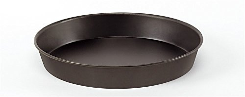 Pentole Agnelli COFE43BB24 – Molde redondo alta de chapa azul para pizzas, negro, 24 x 24 x 4 cm, 1 unidad