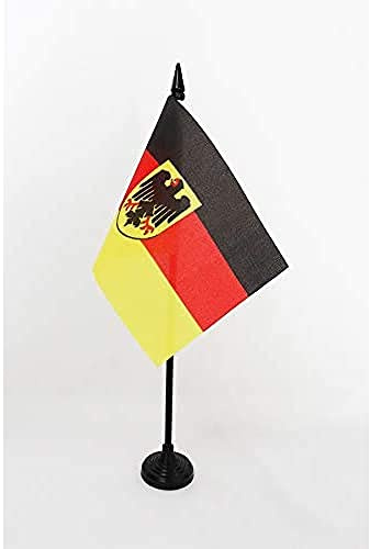 AZ FLAG Bordsflagga Tyskland med örn 15x10 cm Tysk 100D Polyester Plastfot