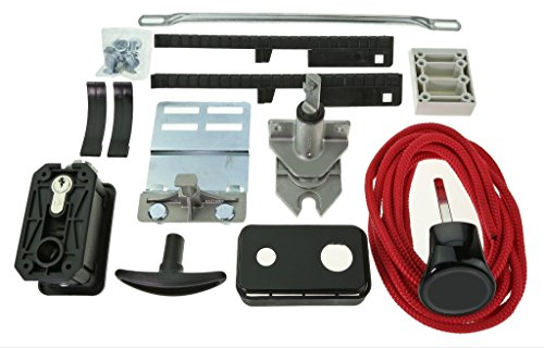 Hörmann Türgriff schwarz mit Schloss im Komplett-Set / für Sektionaltüren der Typen LTE40, EPU40 und LPU 40