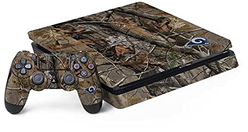 Skinit Decal Gaming Skin Compatible with PS4 Slim Bundle - Officially Licensed NFL Los Angeles Rams Realtree AP Camo Design