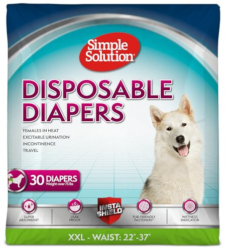 Simple Solution True Fit Lot de 30 couches jetables pour | Super absorbantes avec indicateur d'humidité | XXL