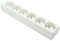Electraline 59704, 6 Fach Steckdosenleiste, ohne Kabel, Schuko-Steckdosen, Weiß