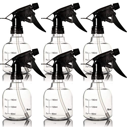 Youngever Lot de 6 Vaporisateur Vide Plastique 250ML, Bouteille Pulverisateur 250ML,Flacons Pulvérisateurs, Ronde