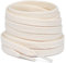 Stepace 2 pares cordones planos de 100% algodón 8 mm de ancho cordones para zapatillas y Zapatos deportivas Cordones de Calzado Deportivo de Reemplazo Beige 100