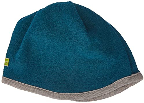 loud + proud Unisex Kinder Wollwalk, GOTS Zertifiziert Mütze, Petrol, 53-54 EU