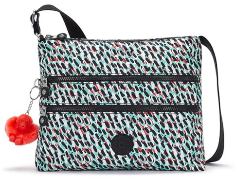 Kipling ALVAR Mittelgroße Umhängetasche, Abstract Print (Weiß)