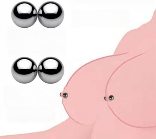 YILIUJIUJIU Clitoris Labia Nipple Clamps Bondage Fetish BDSM Powerful Magnetic Orbs 4 pcs for Adult Women Sex Toys