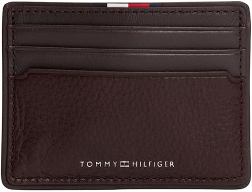 Tommy Hilfiger TH Corp CC Holder AM0AM13738 - Tarjetero para Hombre, Color marrón (Grano de café), Talla única, Marrón (Grano de café), One Size