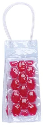 BYYLECL Isvinväska, flaskkylare, kylväska, vin- eller ölkylväska, bärbar kylare plastpåse med handtag vinkylare kylskåp för camping picknick utomhusmiddag, rosa