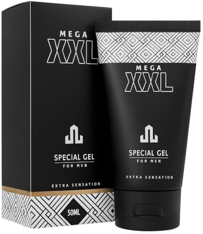 MEGA XXL Penis Gel – 50 ml Creme zur Penisvergrößerung – Penis verlängern & dicker machen – Für mehr Länge, Umfang & Standfestigkeit – Effektive Intimpflege für Männer (1)