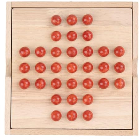 Generico Giocattolo solitario in legno - Gioco da tavolo in marmo, unità abitativa per accessori sintetici resilienti | per studenti di scacchi di in legno, bambini, adulti, adolescenti, puzzle arist