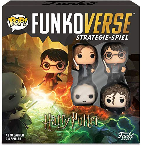 Funko Games Funko Harry Potter 100 Funkoverse - (4 Characters Pack) Board Game, German Version, Multi Color - Light Strategy Board Game for Children & Adults (Ages 10+) - 2-4 Players