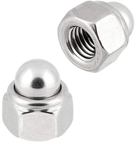 Hutmuttern selbstsichernd M5 DIN 986 Edelstahlmuttern A2 Stopmuttern Klemmmuttern Sechskantmuttern M5 10 Stück