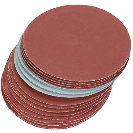 Papeles de lijado, 20PCS Papeles de lijado redondos de 5 pulgadas Discos de pulido 1000 1500 2000 3000# Granos de papel de granallado de forma redonda