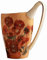 YBK Tech Kaffeetasse aus feinem Porzellan, 473 ml, große Teetasse – Design inspiriert von Van Gogh's Gemälden (Sonnenblume)