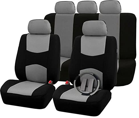 Rebeca Shop Coprisedili Auto Con Copri Volante E Cintura A18 (Grigio)