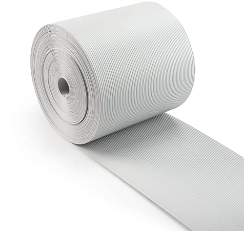 Seiletech.de Sichtschutzstreifen | Hellgrau | 19 cm x 35 m | 450 g/m² | +20 Clips | Zaunfolie | Sichtschutz | Zaunblende | Gartenmaterial | UV-Stabilisierung | Reißfest | PVC Rolle