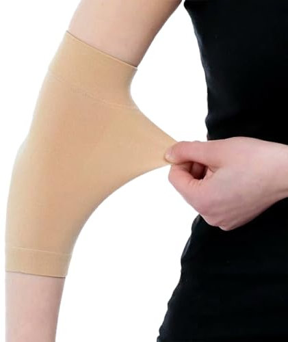 eexuujkl Manchons de Bras de Refroidissement, 2 Paquets/lot, restent protégés et Confortables Pendant Le Cyclisme, prévention des blessures, Manchon en Polyester pour Bras, Couleur de Peau