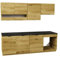 Vente-unique-Küchenzeile - Mit Arbeitsplatte 200 cm - Holzfarben & Anthrazit - CARMEO