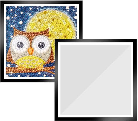 GANILITY 2 Marcos de Cuadros de Diamantes, 30 x 30 cm Marco Diamante, Marco Magnético Negro, Accesorios para Pintura Diamante, Para Decoración de Paredes, Neveras, Puertas y Ventanas