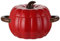 Keramische Suppenschüssel, Kürbis Töpferwaren Dessert Kochtopf mit Griff, 66oz Backen Dish Cute Pumpkin Bowl, große abgedeckt Dutch Oven Keramik Stockpot, Kürbis-förmige Kasserolle (Rot)