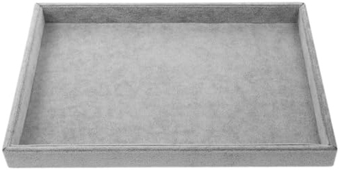 OATIPHO Large Velvet Jewellery Tray 13.78 Inch Rectangular Display Organizer for Necklaces Earrings Rings Bracelets Storage and Home Decoration