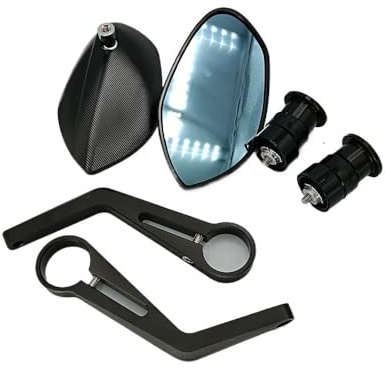 Motocicleta Espejos 2 Unids/par Universal 8mm Espejo Retrovisor De Motocicleta Espejos Retrovisores Laterales Espejo Convexo Manillar Extremo Espejos Espejo Lateral Repuestos