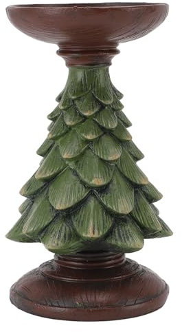 Ornamenti da giardino Portacandele in resina Vintage Decorazione per la casa Piccolo pilastro Albero di Natale Portacandele Portacandele per Soggiorno Cucina Tavolo Centrotavola, Regali per Donne